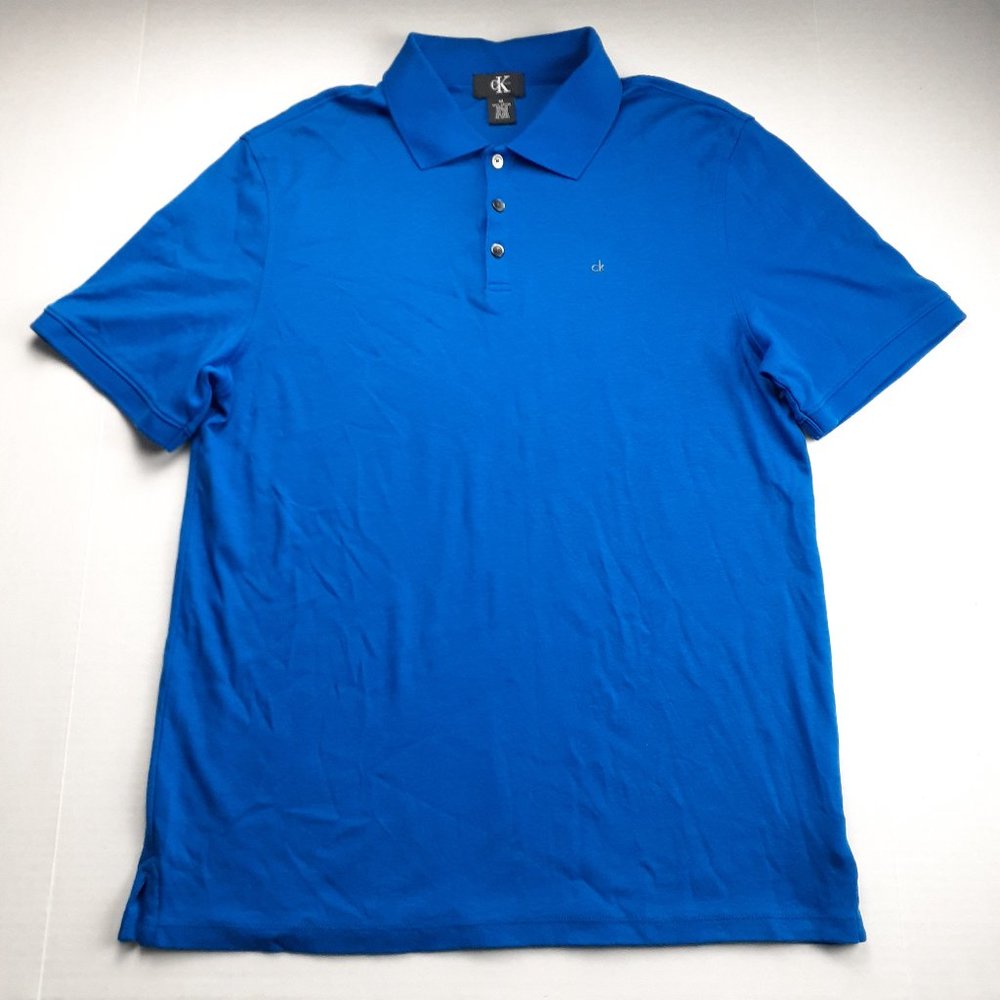 Calvin Klein Mens Golf Polo Size Medium Royal Blue